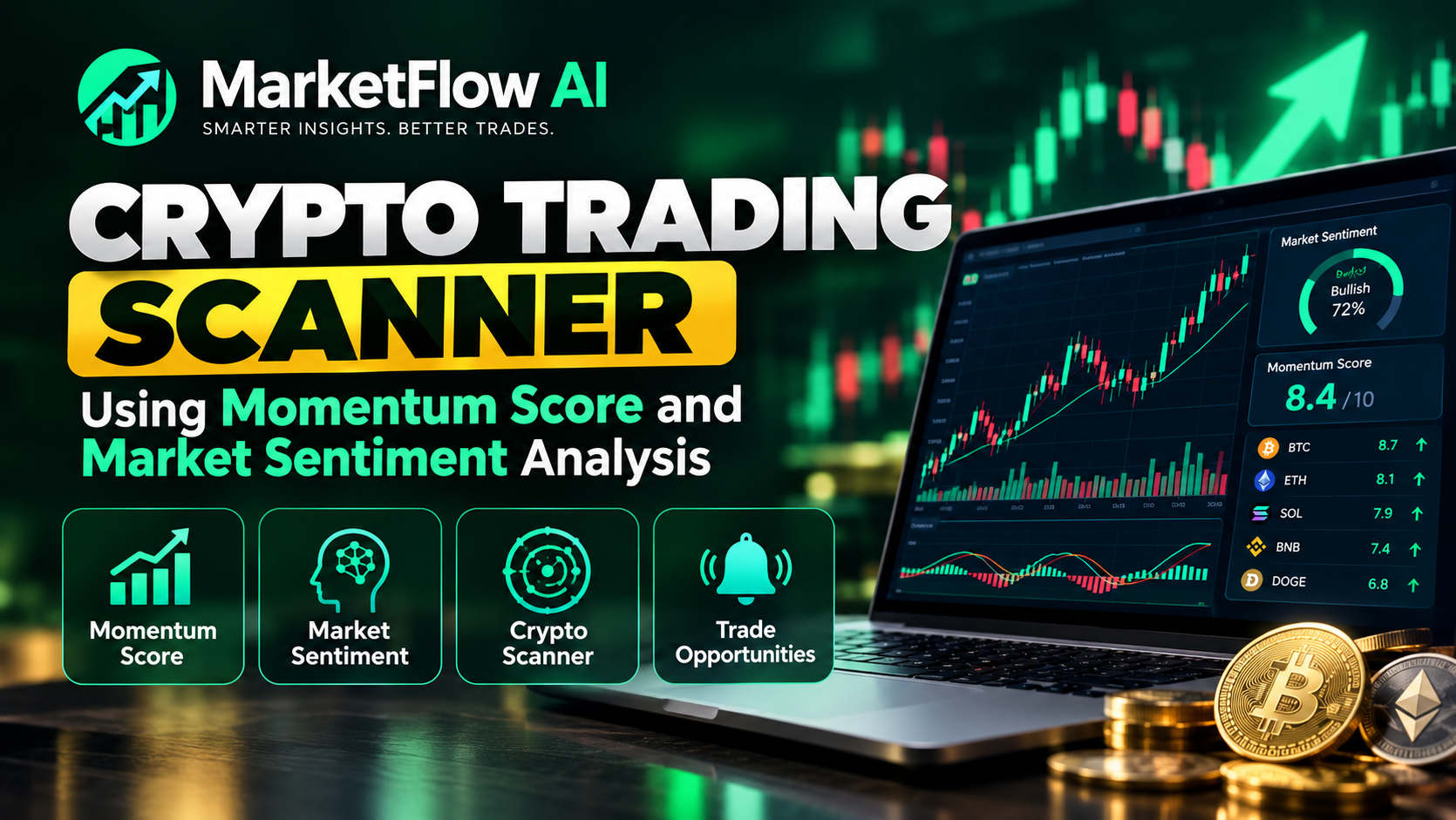 MarketFlow AI Crypto Trading Scanner Using Momentum Score and Market Sentiment Analysis
